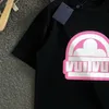 L Marke Designer T Shirt Luxus T-Shirts Für Frauen Baumwolle Mode T-shirts Hohe Qualität Rosa Muster Männer Top