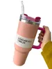 Flamingo Starbacks Office rose rose chatoyant en acier inoxydable H.2.0 Tasses de gobelets de 40 oz avec manche couvercle Paille à grande capacité Bouteille d'eau Valentin