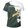 T-shirts pour hommes Springbok sud-africain T-shirt unique Style Scratch Zone de vêtements Casual Print Street