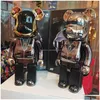 Action Figures Toy Bearbrick Daft Punk 400 Joint Bright Face Violence Bear 3D Original Ornament Gloomy Statue Mod Dhwuj Drop Deliv Dhmql