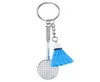 Mini badminton chaveiro saco charme pingente bola ornamentos mulheres homens crianças chaveiro esportes fãs lembrança presente de aniversário inteiro3833976