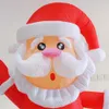 Partihandel Hot Selling 10/13/20/33ft High LED Inflatable Santa Claus Blow Up Father Christmas Old Man Air Balloon för Xmas dekoration gratis fartyg till dörr