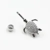 Jewelry New arrival navel piercing jewelry 925 sterling silver Turtle belly botton ring 6mm 8mm 10mm