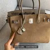 Damenhandtasche L und Winter Neue Patchwork-Wildledertasche aus Kalbsleder mit Handtasche aus echtem Leder, modische Damentasche aus gefrostetem Leder