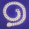 Real Sier S VVS Moissanite 2Rows Cuban Chain Armband Halsband för repmens