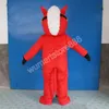 2024 Halloween Super Cute Christmas Red Horse Mascot Costume Birthday Party Anime Theme Fancy Dress