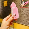 Keychains 3D Gravity Carrot Key Chain Discompression Push Push Push Printing Printing Pendant Mini modèle Halloween Gift