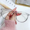 眼鏡フレーム透明なコンピューターメガネフレーム女性男性アンチブルーライト丸いメガネブラックアウトグラス光学メガネレンズ