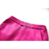 Tessuto di raso liscio Fusicha 3 pezzi Blazer Suit Moda elegante minigonna da strada Abbigliamento da donna di qualità 240219