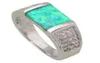 Bröllopsringar uttalande ring för kvinnor grön eld opal silver smycken brudstorlek 5 6 7 8 9 R4275244712