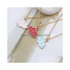 Pendentif Colliers Mticolored Cartoon Petits Nuages Collier Belle Géométrique Polyvalente Chaîne De Clavicule Pour Femme Fille Cadeau De Fête Drop De Dhoj2