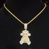 Hanger Kettingen Mannen Vrouwen Hip Hop Nummer 38 Baby Ketting Crystal Tennis Chain Iced Out Bling HipHop Fashion Charm Sieraden