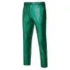 Pants 2024 New Silver Plaid Suit Pants Men's Fashion Trousers Black Blue Green Pantalones Hombre Fashion Casual Pant SXXXL