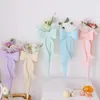 10 pcs Bowknot Fleur Emballage Boîte Fleuriste Emballage Portable Papier Bow Bouquet Sac De Noël De Mariage Fête D'anniversaire Cadeau Fournitures 240226