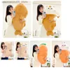 Bambole di peluche 80X45 cm Kawaii Taiyaki Gatto Peluche Coniglio Nascosto nelle carote Osso di cane Riempimento Animale Peluche Cuscino da lancio per ragazza Q240227