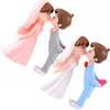 Garden Decorations 2 Pairs Of Wedding Decoration Romantic Couple Figurines Kissing For Anniversary Gift