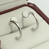 Brincos de ouro de luxo, brincos de designer, brincos de unhas, designer para mulheres, brincos de argola de diamante requintados, simples, femininos, moissanite, joias, gif