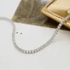 Partihandel fin Sterling Silver Chain Roll 925 smycken 1,5 mm Cz Stones Tenniskedjor Rollkedjor för män Tungt halsband