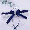 Gridore giarrettiere femminile in pizzo da sposa Bowknot Bride Souvenirs Donne Raccante della coscia