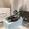 Kobiety marki Slingbacks High Obcasy Mokasyna Sandały Baletowe Buty Skórzane 7,5 cm sztyletto nagi