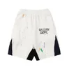 Klädmodegallerier depter färgade fläckar graffiti brev shorts avslappnad andas kvinnor h sport capris basket joggers sportkläder 1 qv6b