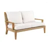 Mobília de acampamento ao ar livre jardim luxo cadeira de vime teca madeira maciça - Quimby