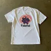 メンズTシャツ夏のハラジュクレトロクリエイティブパターンカジュアルストリートショートスリーブTシャツ男性Y2Kパーソナリティトレンド基本カップル