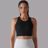 Kvinnors tankar stickade sömlösa ribbade sportbh Vest kvinnor sportkläder ärmlös topp för fitness yoga bär damer gym träning aktiv svart