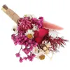 Fiori decorativi Piccolo bouquet di decorazioni nuziali secche Mini per composizione di fiori all'occhiello Forniture fai da te naturali con steli