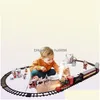 Elektrik/RC Track Engine Kargo Araba ve Uzun Paletli Steam Lokomotif Pille Çalışan Oyun Toys Duman Lig Dhgha ile Elektrikli Oyuncak Tren Seti