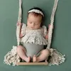 Född pografi Props Swing Prop Woodsits Baby Po Poshoot Accessories 240220