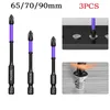 3pcs Magnetic Batch Head Impact Strong Cross PH2 High Hardness Screwdriver Bits 50/65/70/90mm Non-slip Hand Tools