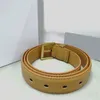 2023 trendy designerriemen voor heren damesriemen verguld gouden gesp glad leer cintura effen kleur luxe riem dagelijks leven breed 3 cm vintage eenvoudig pj014 C4