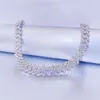 Authentic Gold Plated 10mm 925 Cuban Link Chain Moissanite Iced Out Wholesale Cuban Chain Jewelry