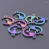 Charms 20pcs/lot Rainbow Charm Mini Size Stainless Steel Diy Earring Animal Cat Insect Pendant For Jewelry Making Bracelets Craft