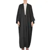 Ethnic Clothing Modest Abaya Casual Muslim Women Open Cardigan Loose Maxi Dress Turkey Kimono Arab Robe Eid Party Islam Ramadan Caftan