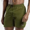 Shorts masculinos de camada dupla, calções de fitness para homens, verão, fino, duas peças, forrado, secagem rápida, respirável, calças de quarto t240227