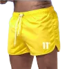 Shorts de praia masculinos de secagem rápida, maiô sexy, maiô, shorts de banho, calças casuais, roupa íntima, sunga, surf, vôlei,