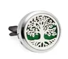 10pcslot 14 options family trees Car Air Freshener 30mm Essential Oil Perfume Car Locket Diffuser vent clip 100p oil pads6209646