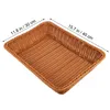 Dinnerware Sets Wicker Storage Basket Natural Woven Wooden Bread Fruit Sundries Container Decorative Rattan Bowls For Kitchen