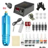 Tattoo Machine Hine Professionele Kit Power Roterende Pen Met Cartridge Naald Permanente Make-up Beginner Artiest Drop Delivery Gezondheid Be Dhatr