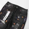 Designer dżinsy luksusowe markę fioletowe purpurowe dżinsy do męskiej letnie spodnie na nogi luźne i swobodne szczupłe spodnie dla mężczyzn w lecie