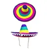 Bérets Sombrero chapeau de paille mexicains fête Po accessoires DiaDeMuertos Festival soleil