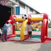 Publicidade de eventos ao ar livre Jogos de tiro inflável de futebol Inflação Máquina de esporte de futebol para crianças jogando decoração com sopradores de soprador de ar esportes