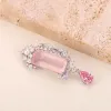 Jóias gem's ballet 925 prata esterlina luxo espumante rosa quartzo broche de alta qualidade pedra preciosa broche decoração de casamento para mulher