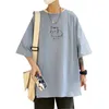 T Shirt Men Cotton Printed Mens Summer Tshirts Oversized Tee Shirts 5XL Casual TShirts Wear Big Size 240219