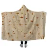 Cobertor criativo mexicano tortilha com capuz, cobertor macio e quente para crianças com capuz, lã sherpa, cobertores vestíveis para crianças 130229n