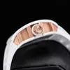 Ultimi orologi da polso Orologio da polso da donna Orologio RM Rm52-01 Testa di teschio Orologio da uomo con movimento meccanico manuale in ceramica bianca con movimento completamente cavo