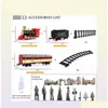 Electric/Rc Track Engine Cargo Car And Long Tracks Electric Toy Train Set With Steam Locomotive Battery Operated Play Toys Smoke Lig Dhh3E