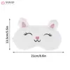 Sleep Masks 1PCS Plush Cute Grey Cat Eye Mask Sleeping Mask Eye Shade Cover Blindfold Eyeshade Eyepatch Suitable for Travel Home Gift